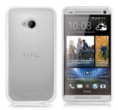 TPU Hard Case HTC One M7 Tr. Weiss
