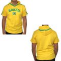 T-Shirt Brasilien Gelb mit Kaputze